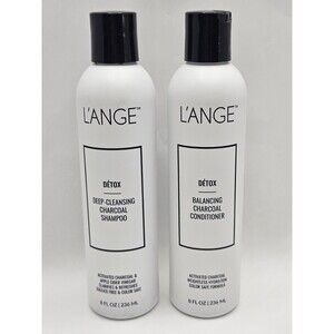 L'ange Detox Deep Cleansing Charcoal Shampoo & Balancing Conditioner 8 oz Each